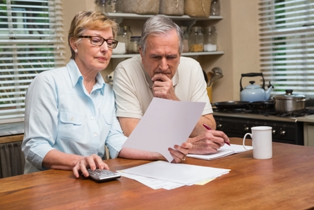 Couple at kitchen table